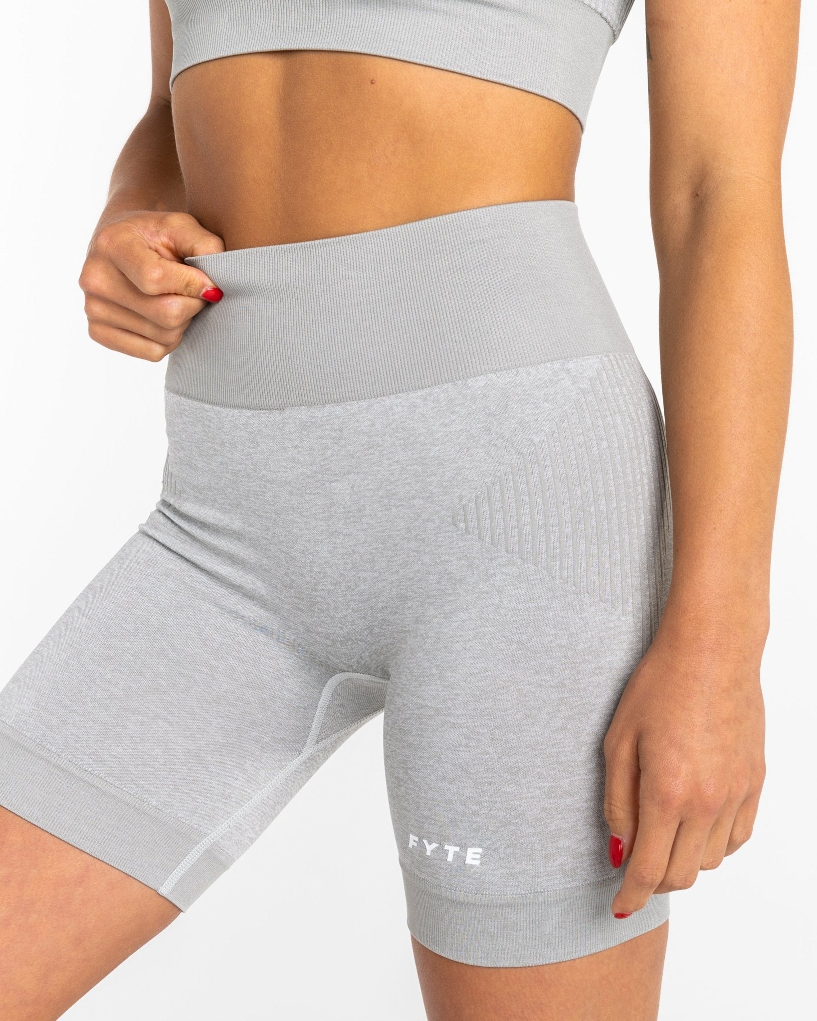 heather grey bike shorts