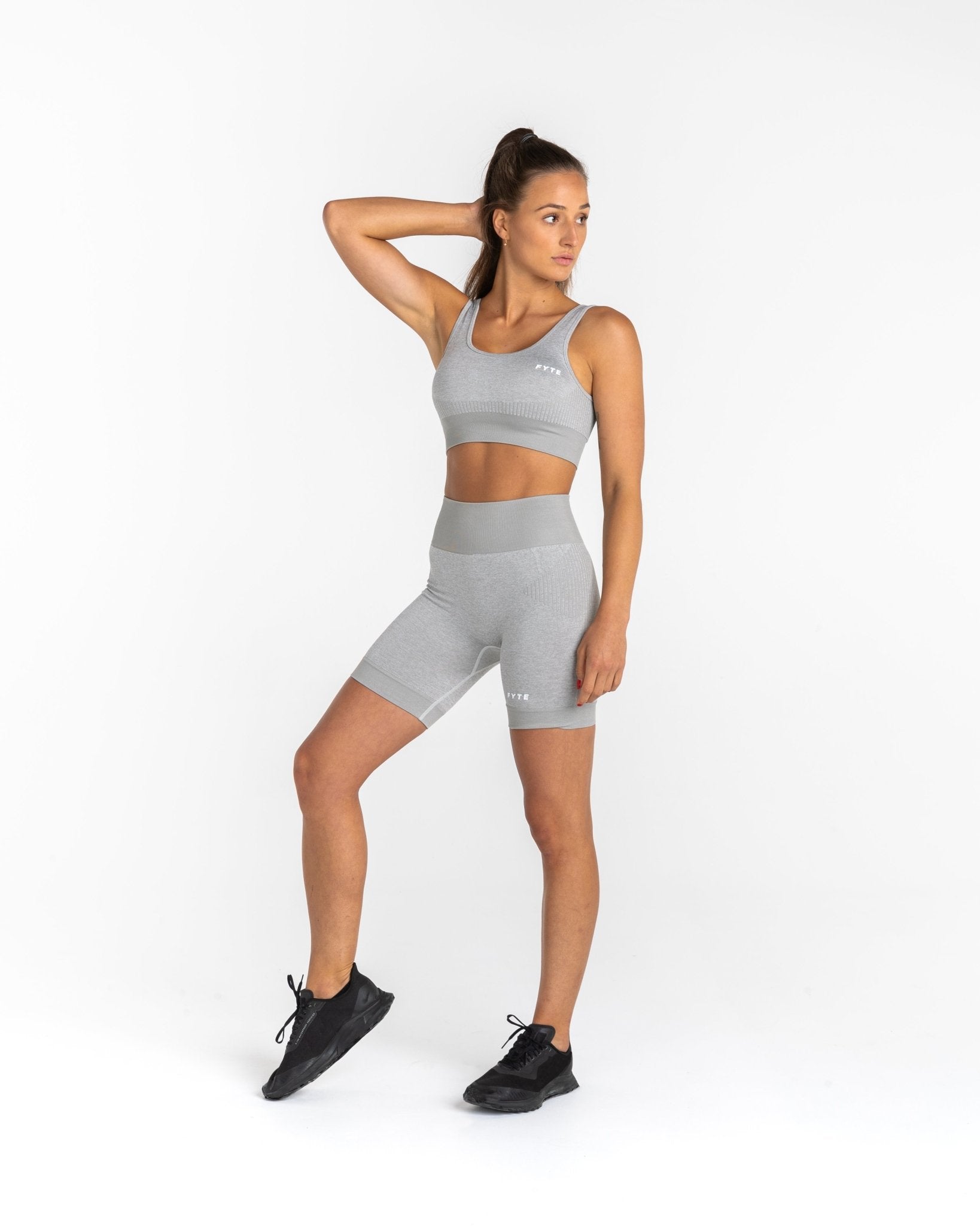 heather grey bike shorts