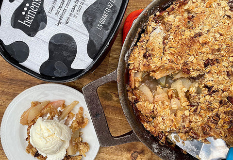 whiskey pear crumble