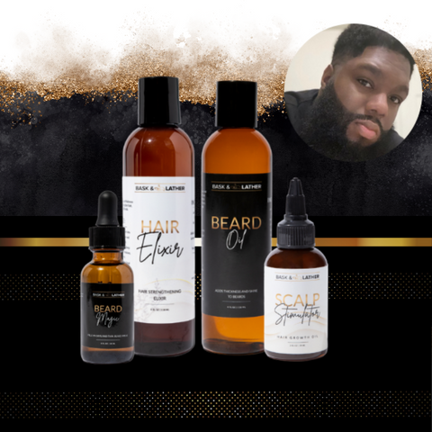 Bask + Lather’s Men’s Hair and Beard Growth Bundle