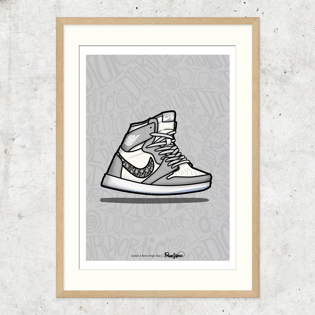 Jordan 1 Retro High Dior Print: \