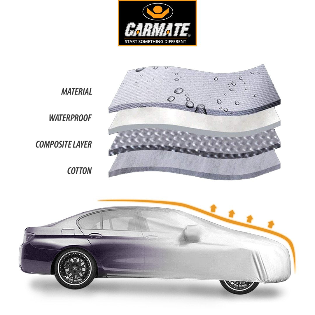 Carmate Guardian Car Body Cover 100% Water Proof with Inside Cotton (Silver) for Hyundai - Elantra - CARMATE®