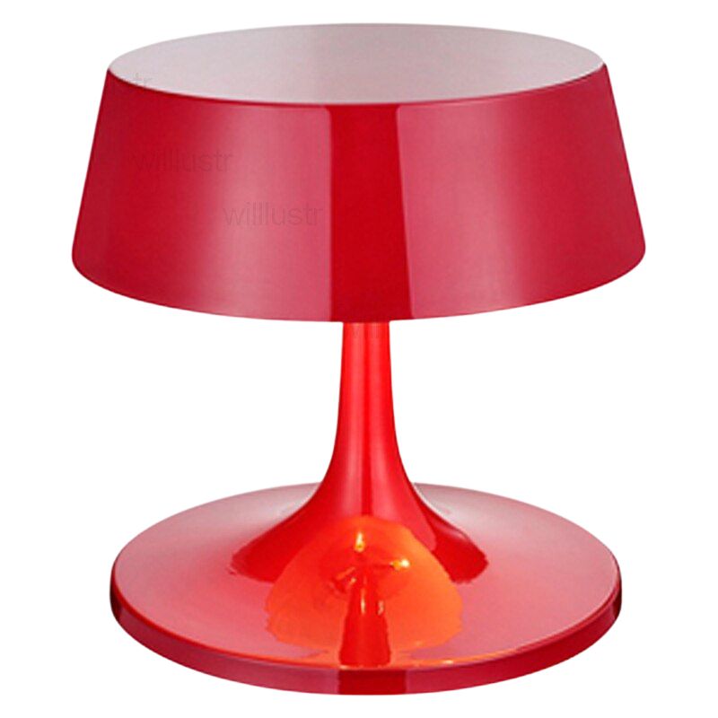 Lampe de bureau vintage orientable rouge bordeaux et chrome