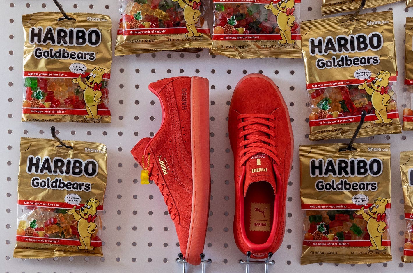 PUMA and Haribo Collab Sneakers Suede News New Yellow Red Green Sweets Candy Bears 