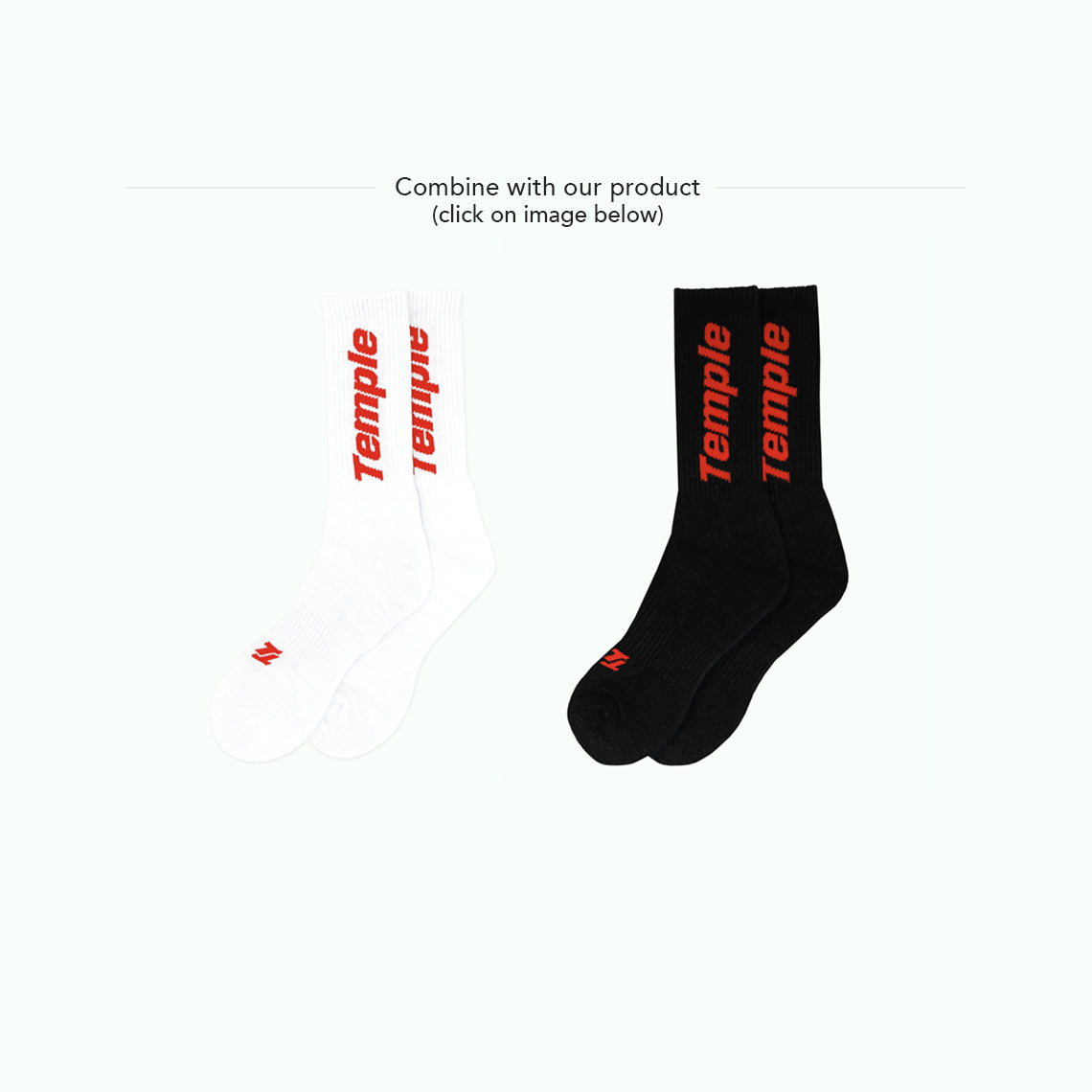 Sports Socks Temple Sock Streetwear Street Skatewear Skate Sneaker Sneakers TT Script Logo Tennis Basketball Sport Sports Sportssocks 