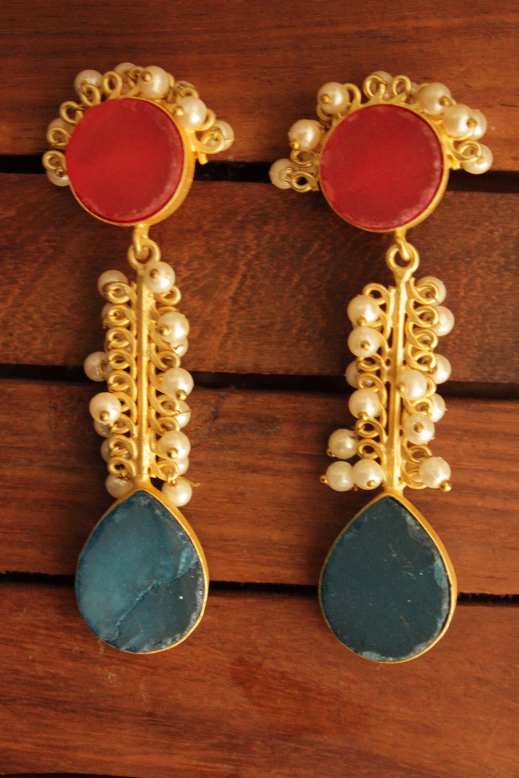 18 kt. Gold - Earrings Coral - Catawiki