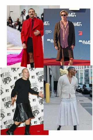 Celebrities with a man's skirt
