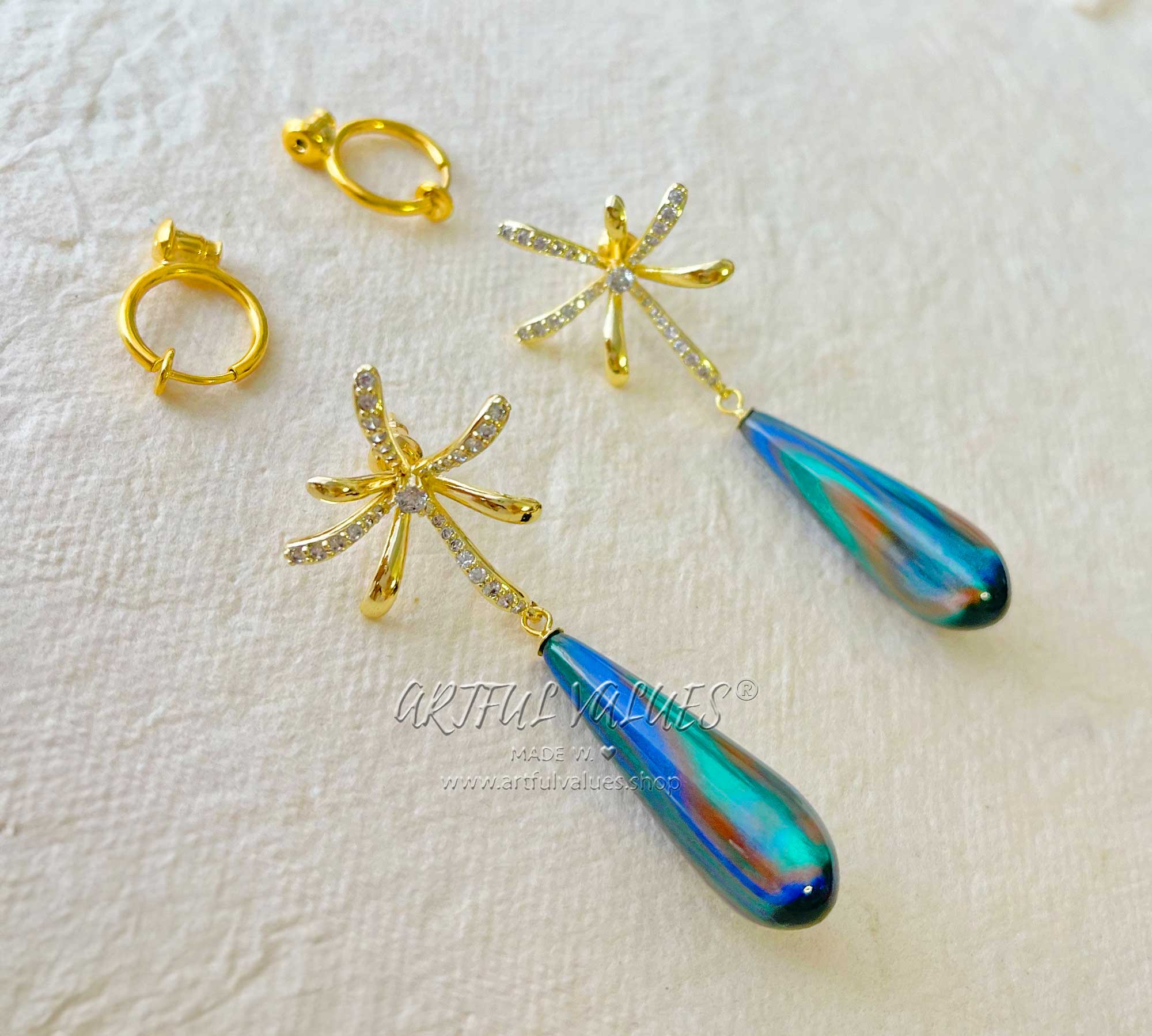 Howl's Moving Castle Earrings Falling Star