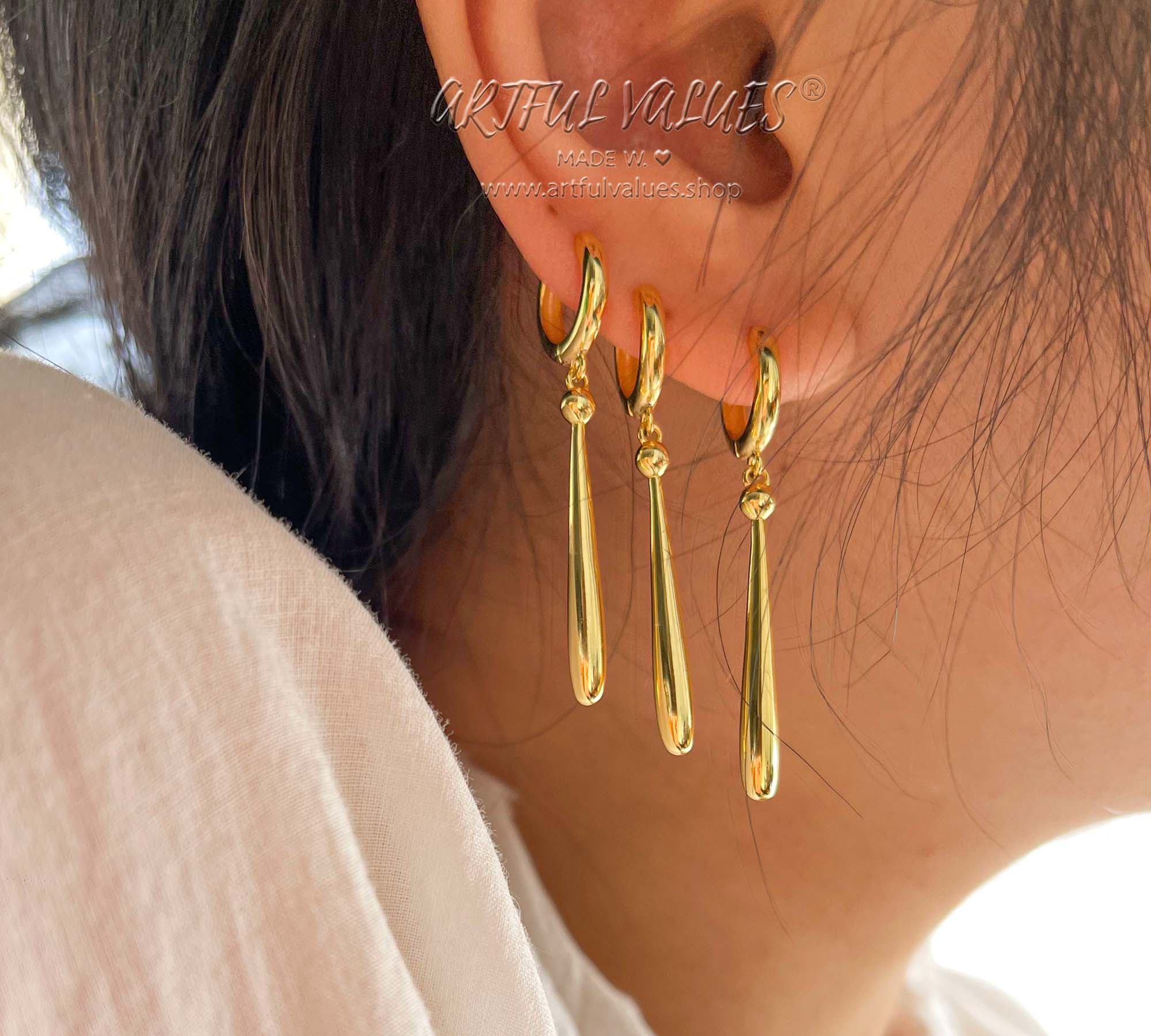 Zoro Earrings Thick Huggie Hoops