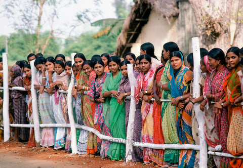 Women wearing saris. Tim Graham