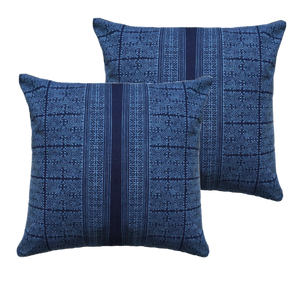 Journey Square Printed Pillow Cover Set - Indigo & Juniper