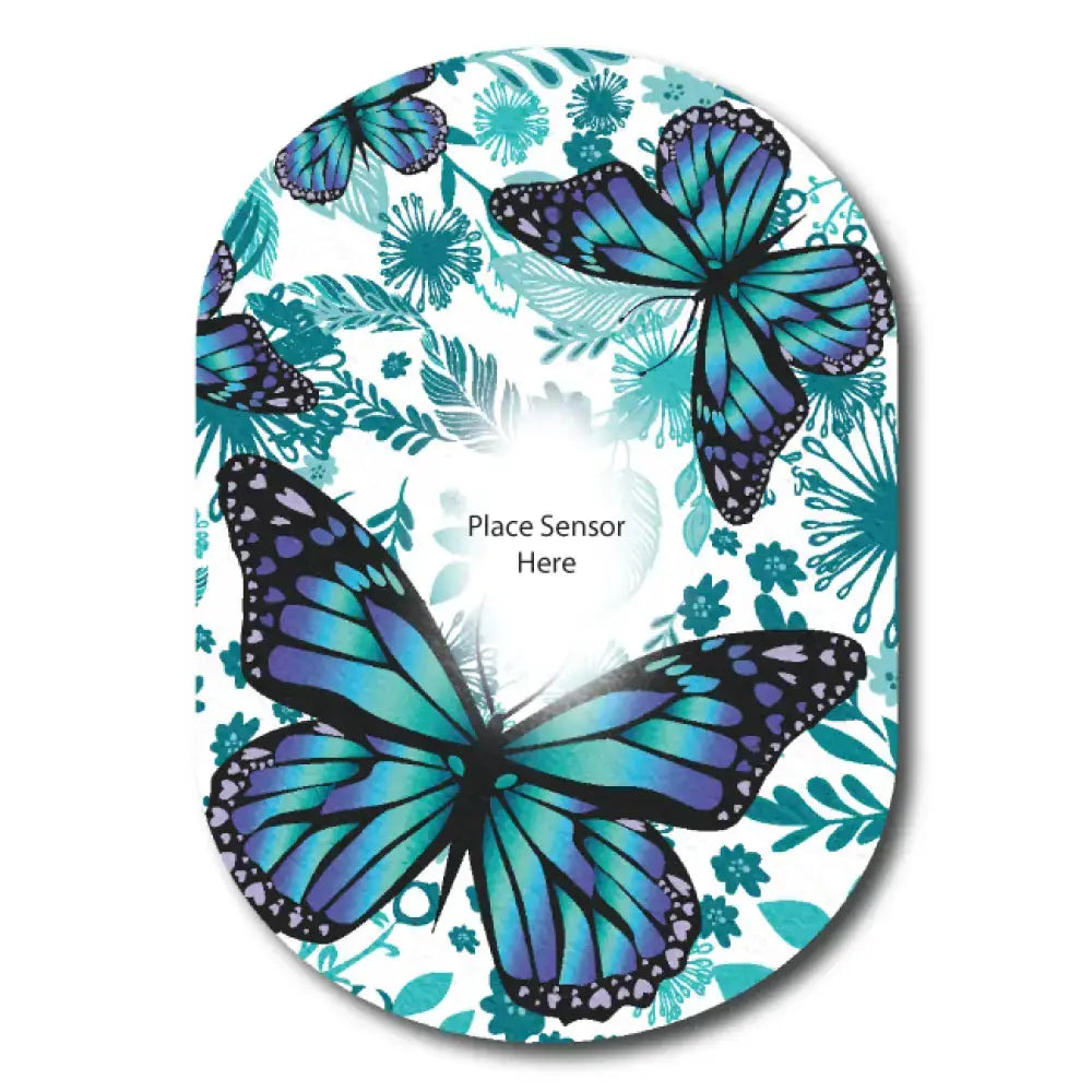 Blue Butterfly Underlay Patch for Sensitive Skin - Dexcom G6 by Stick2Hope