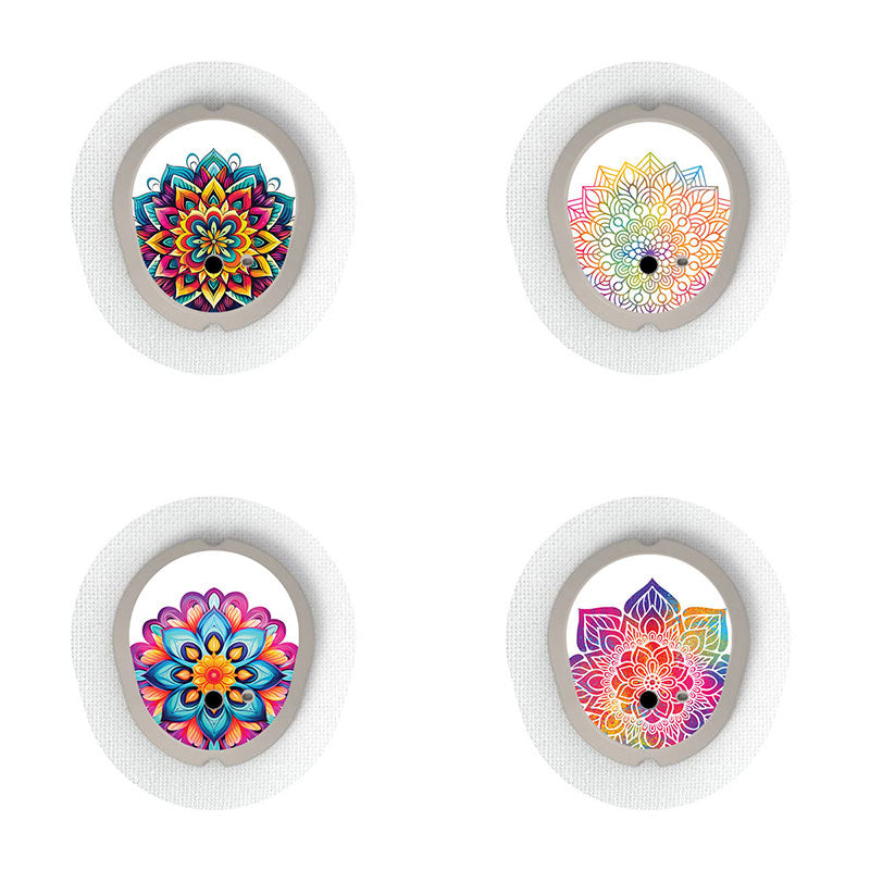 Dexcom G7 transmitter sticker combo pack: Mandalas