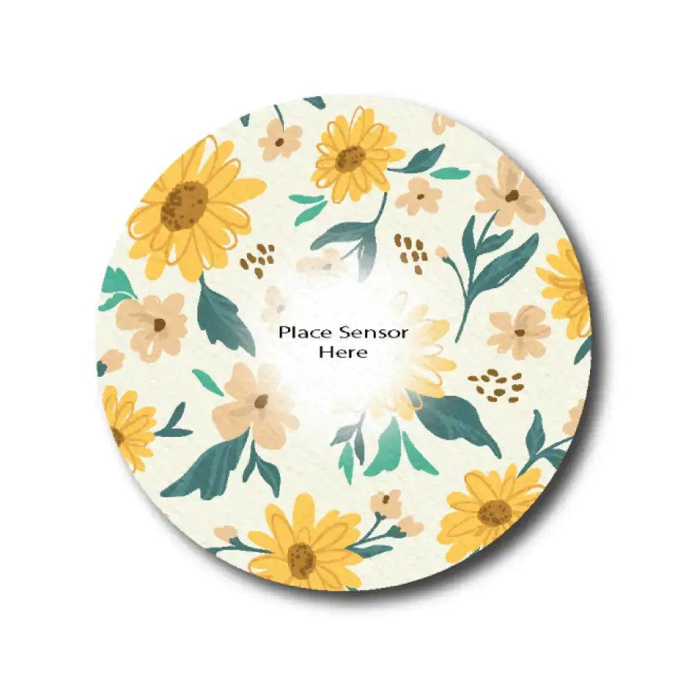 Sunflower Underlay Patch for Sensitive Skin - Dexcom G7 and Stelo by Stick2Hope