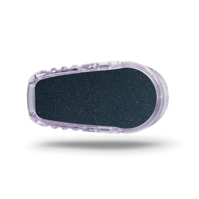 Dexcom G6 transmitter sticker: White/silver glitter