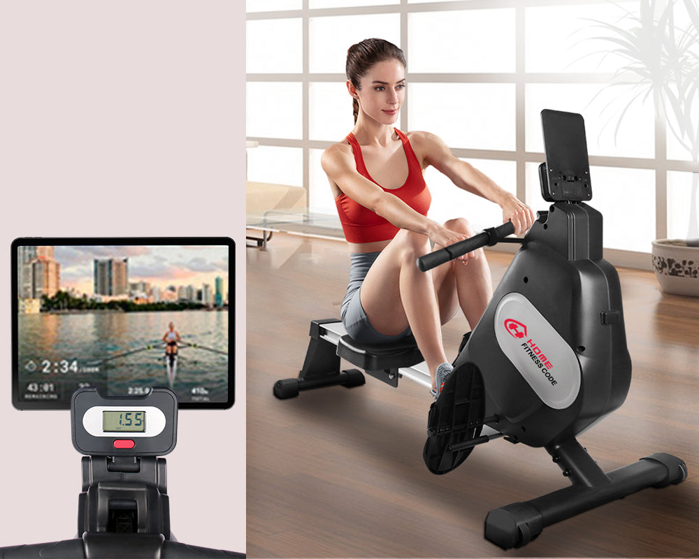 Rowing Machine with LCD Monitor