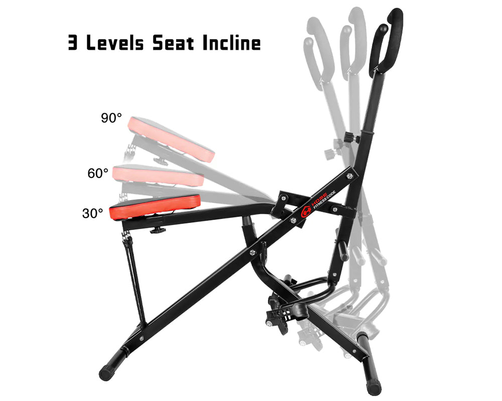 a Row-N-Ride Machine Has 3 Levels Seat Incline