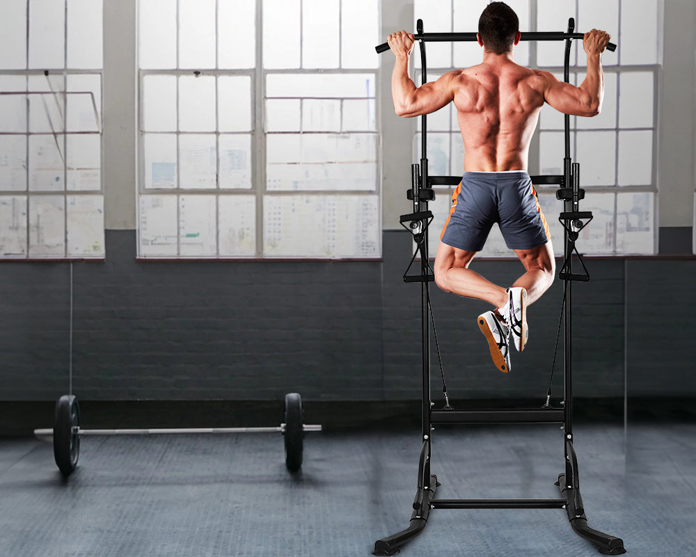 Do Pull-ups on the Dip Stand
