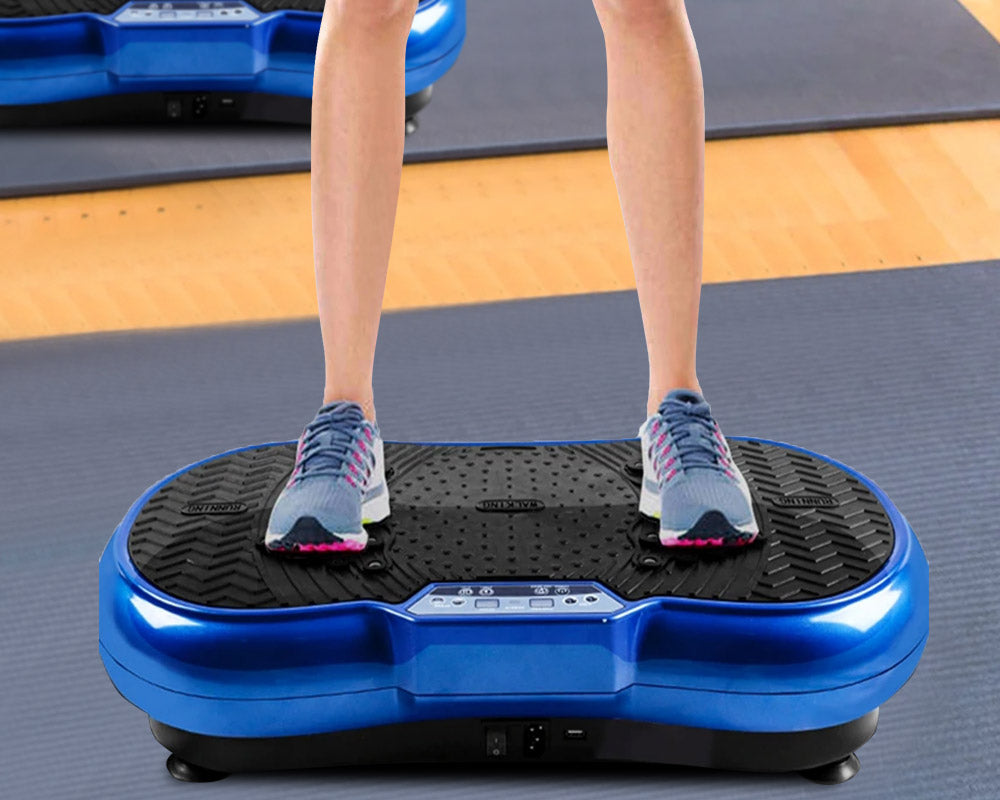 Stand on the Vibration Plate with Your Legs Slightly Spread