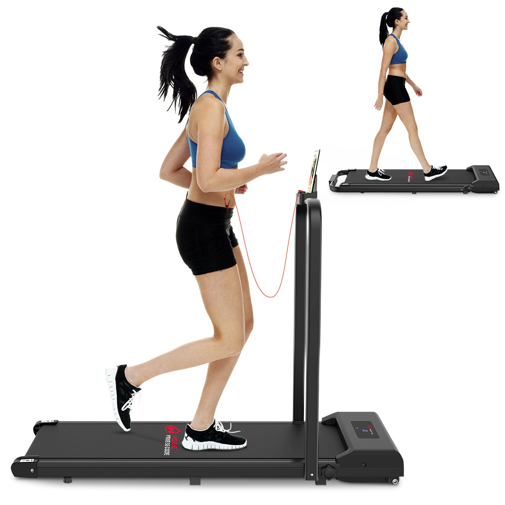 2 in 1 Folding Treadmill, Under Desk Treadmill, Walking Jogging Machin -  HomeFitnessCode - UK