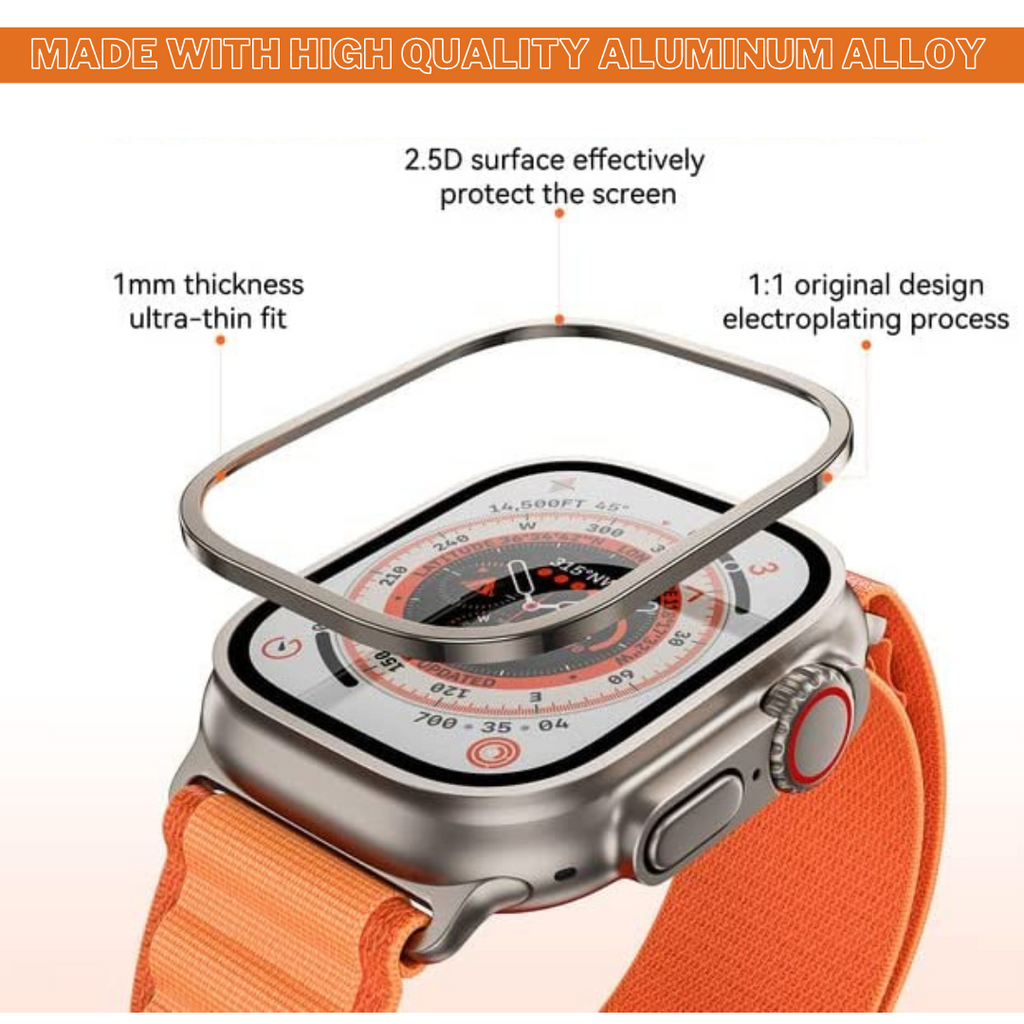 protector de pantalla apple watch ultra con aleación de aluminio 49 mm