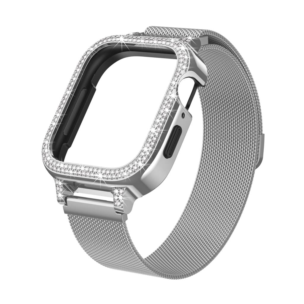 Silver apple watch band