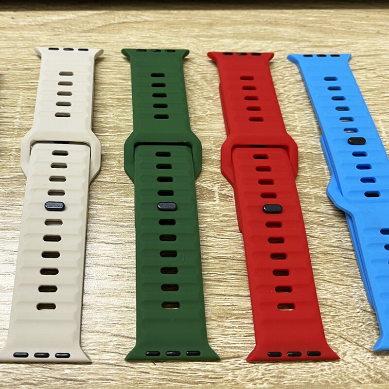 rugged silicon bands for apple watch