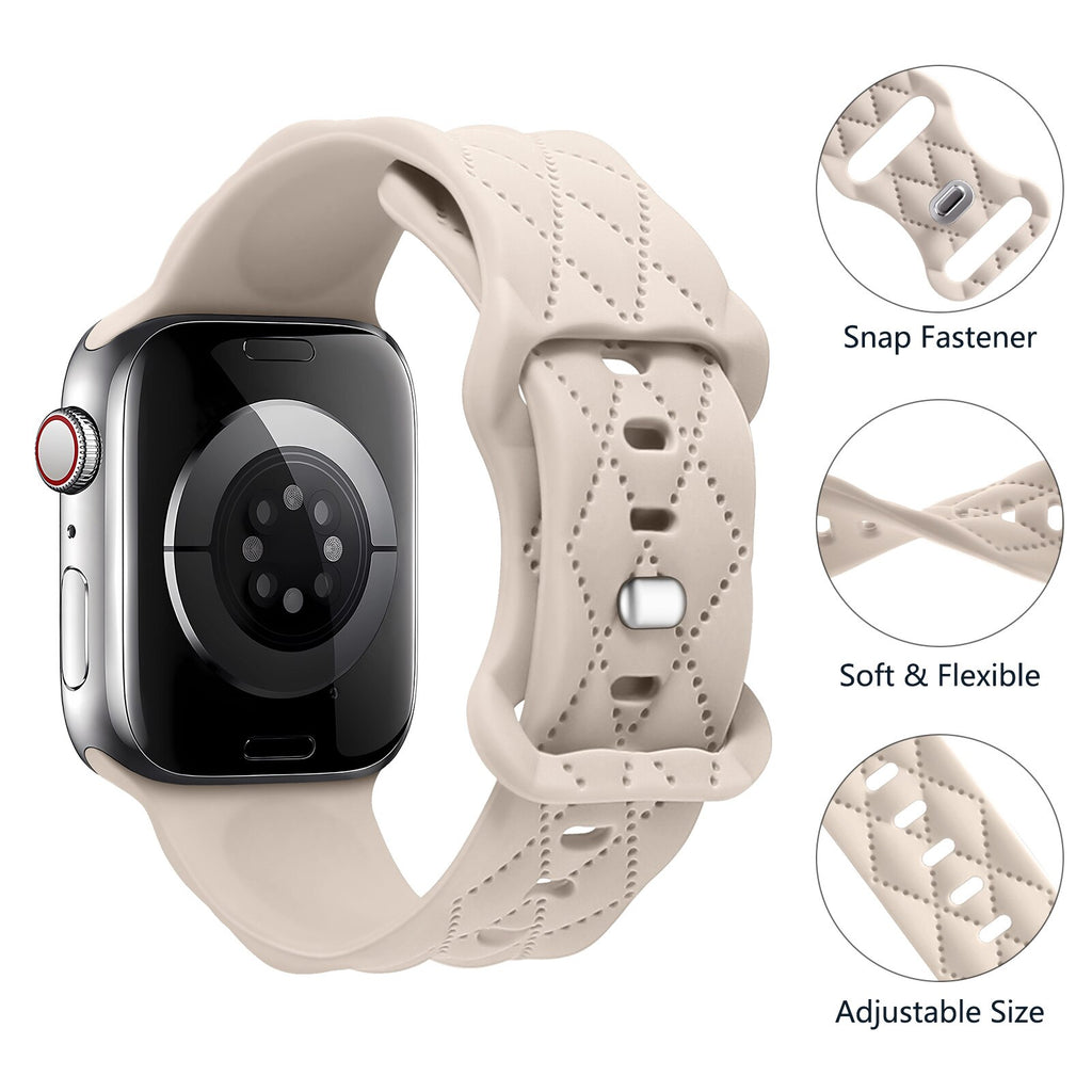 Características de las modernas bandas de silicona para Apple Watch.