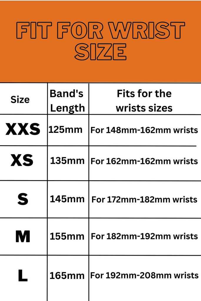 wrist size chart