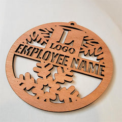 Logo and employee / customer name