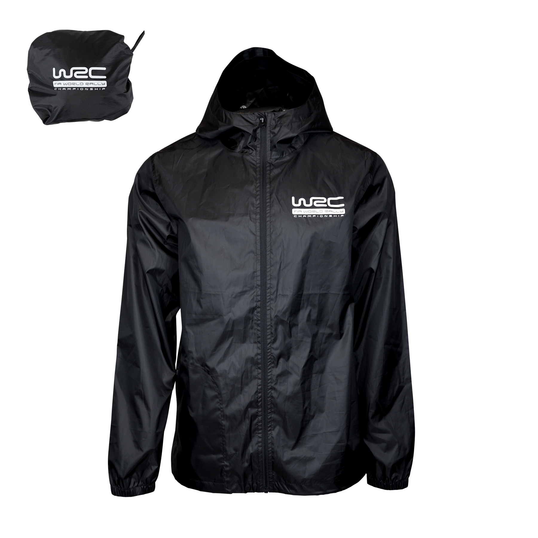 WRC Packable Rain Jacket Black – FIA WRC