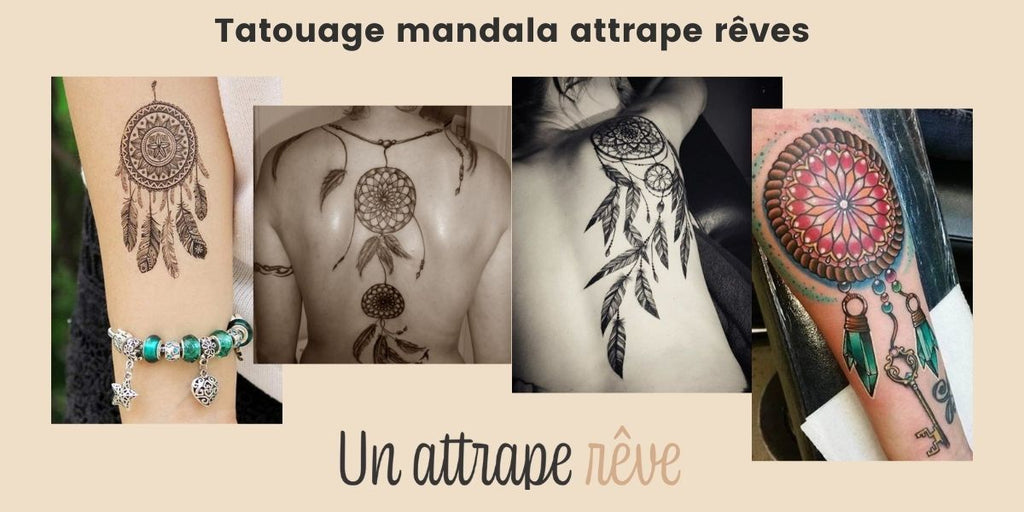 tatouage mandala attrape reve