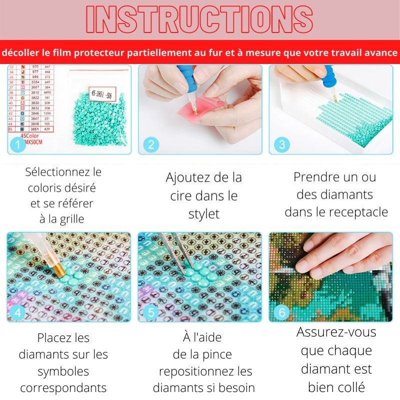 broderie diamant instructions