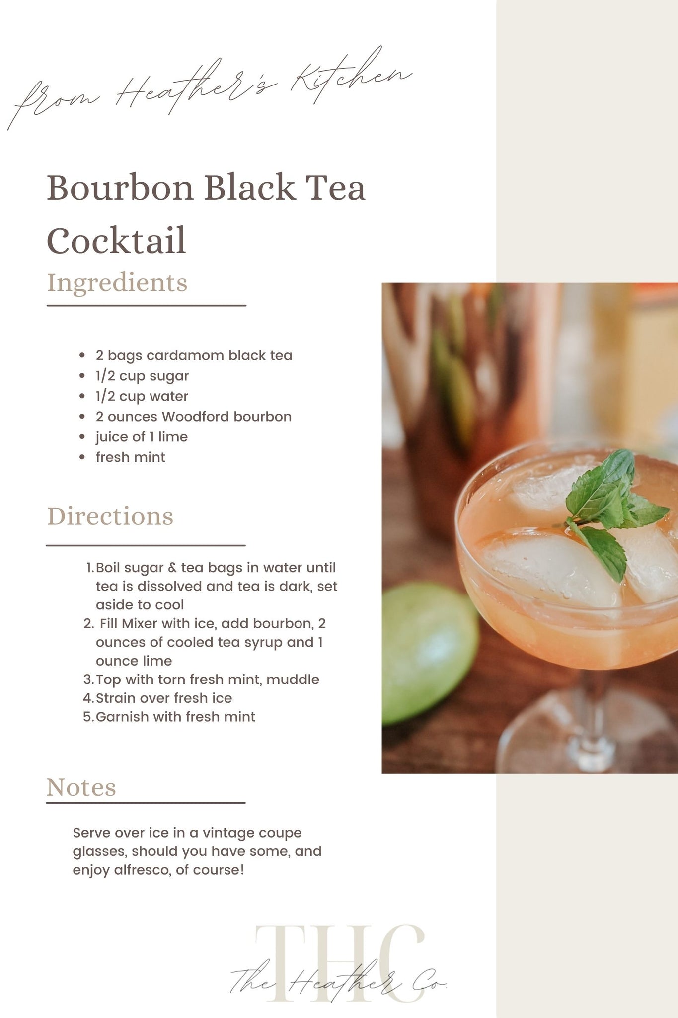 Bourbon Black Tea Cocktail featuring Woodford Reserve Bourbon