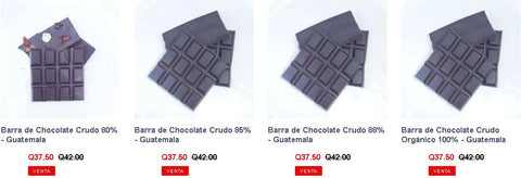 Chocolate negro sin azucar guatemala