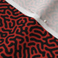 Turing Pattern I Fabric: Black + Poppy Red