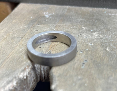 Cast platinum cremation ring