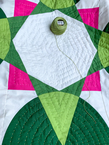 Needles and thread make all the difference in big stitch quilting