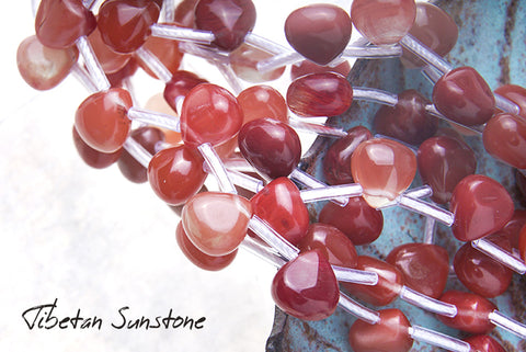 Tibetan Sunstone Drops Dakota Stones Gemstones