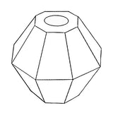 Bicone Faceted Gemstones Illustration