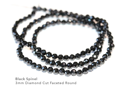 Black Spinel Strand of Beads