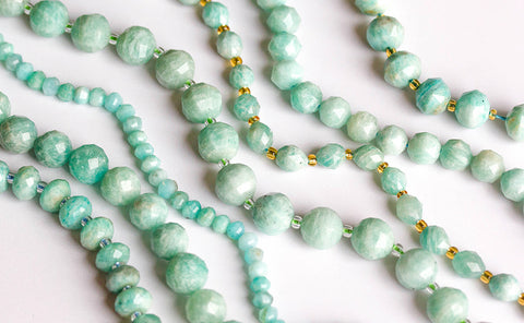 Amazonite Faceted Gemstone Beads