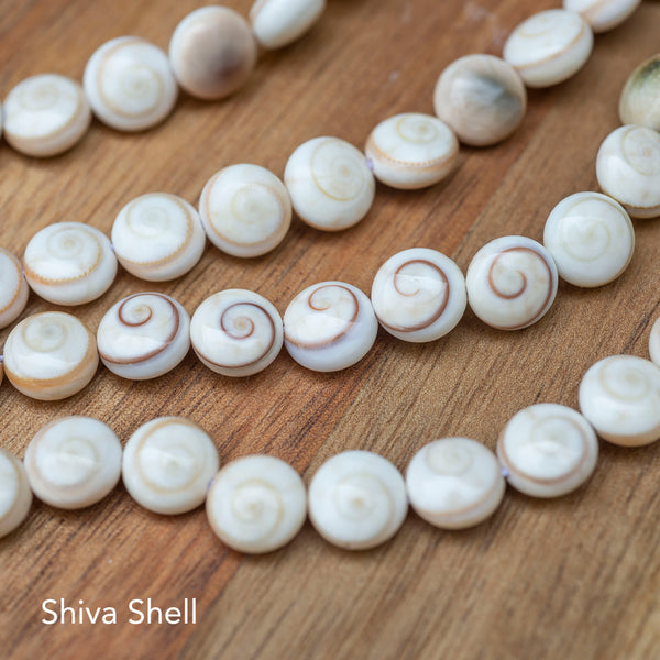 Shiva Spiral Shell Beads