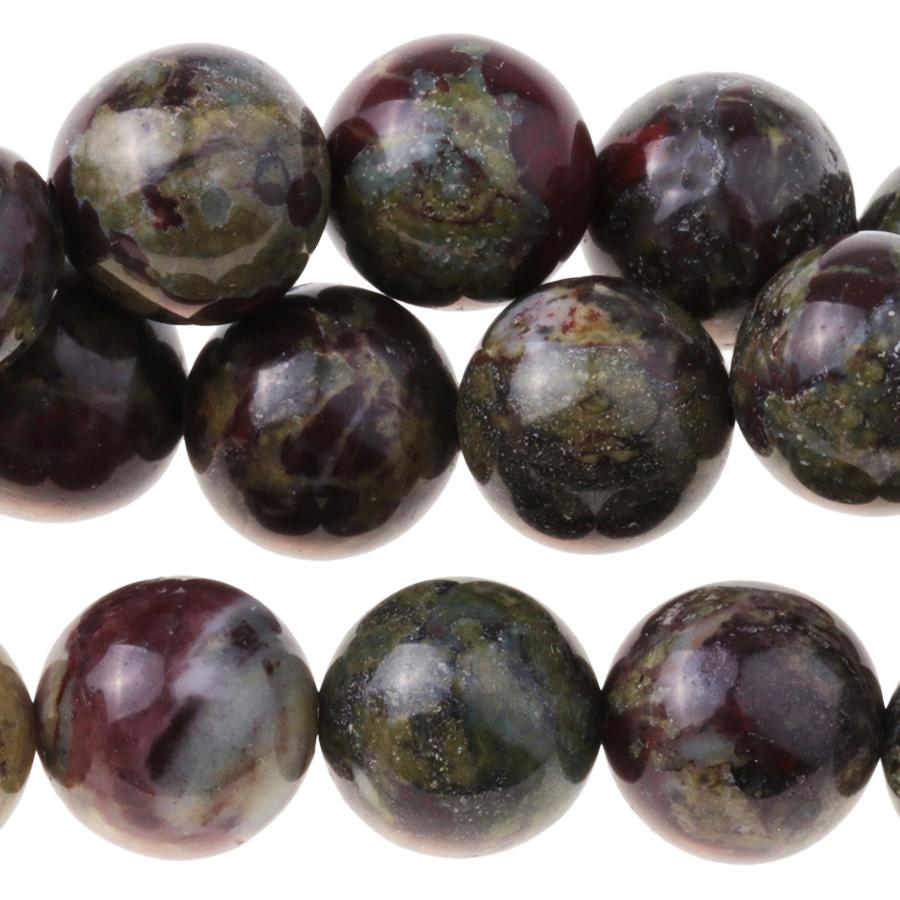 Dragon Blood Jasper 10mm Round 8 Inch Dakota Stones