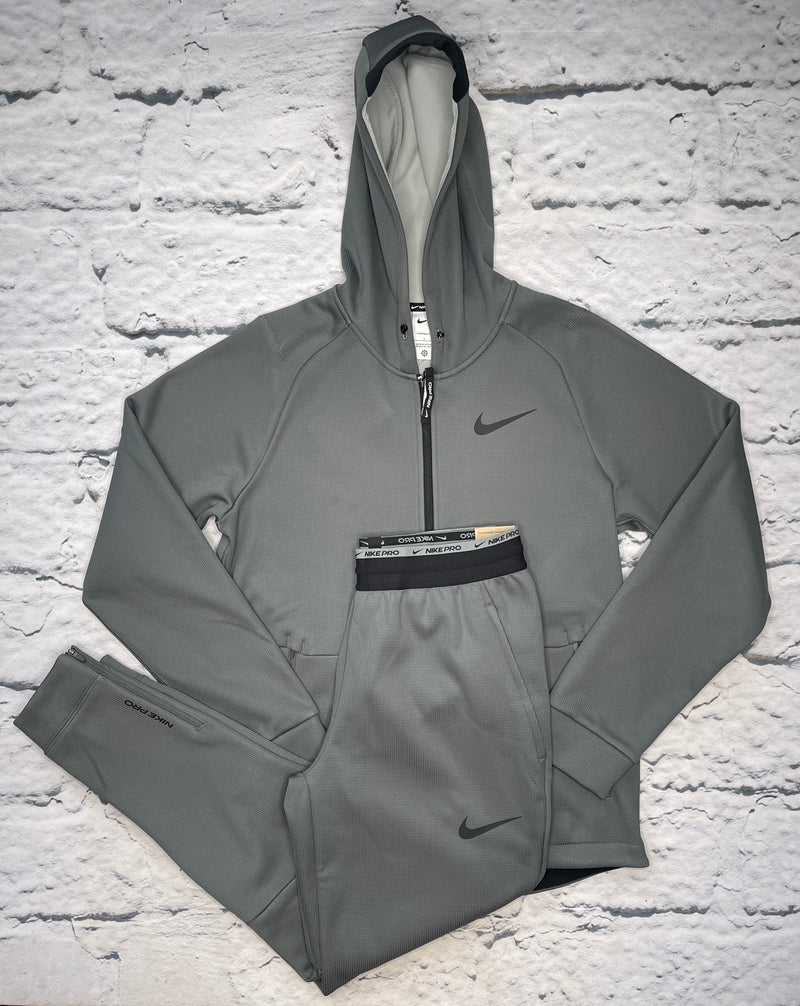 nike pro tracksuit grey