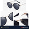 MAXI - Rounded Black Retro Square Sunglasses