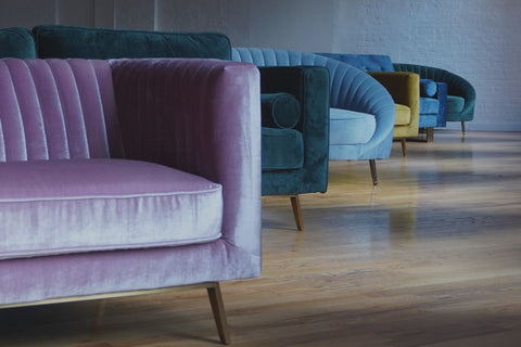 art deco inspired modern sofas