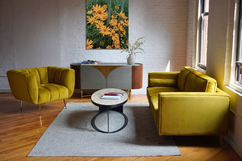 midcentury modern living room set for quickship delivery