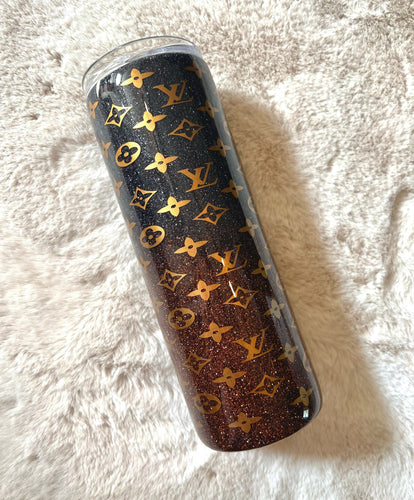 Louis Vuitton Look Alike Custom Tumbler  Custom tumblers, Glitter tumbler  cups, Diy tumblers