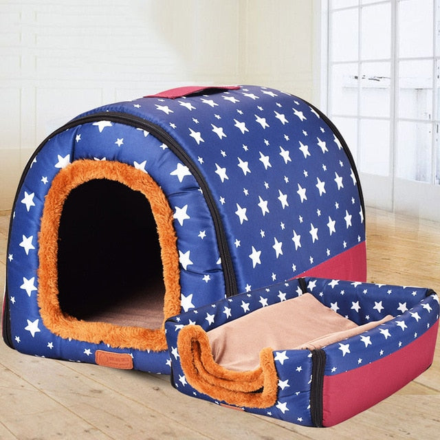 Stripes and Stars Soft Foldable Pet bed